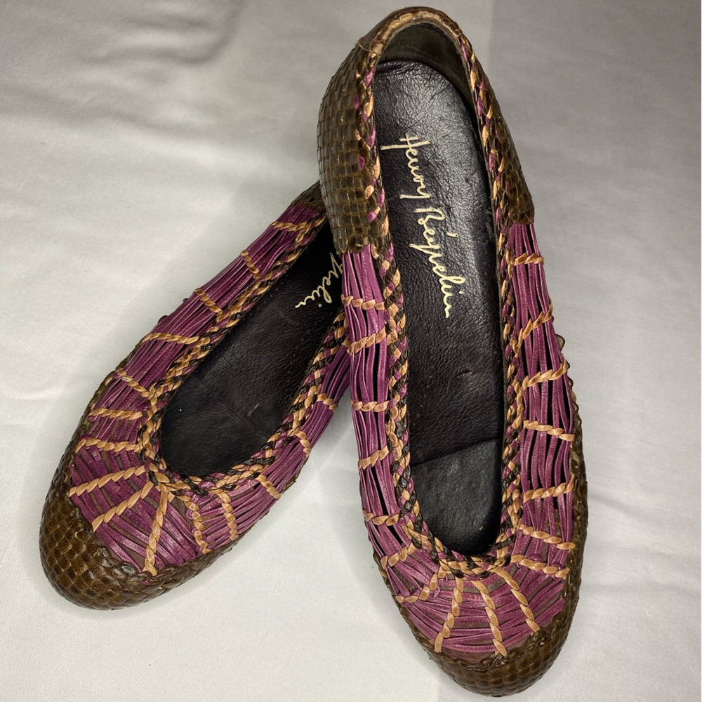 Henry Beguelin Brown Ballet Flats